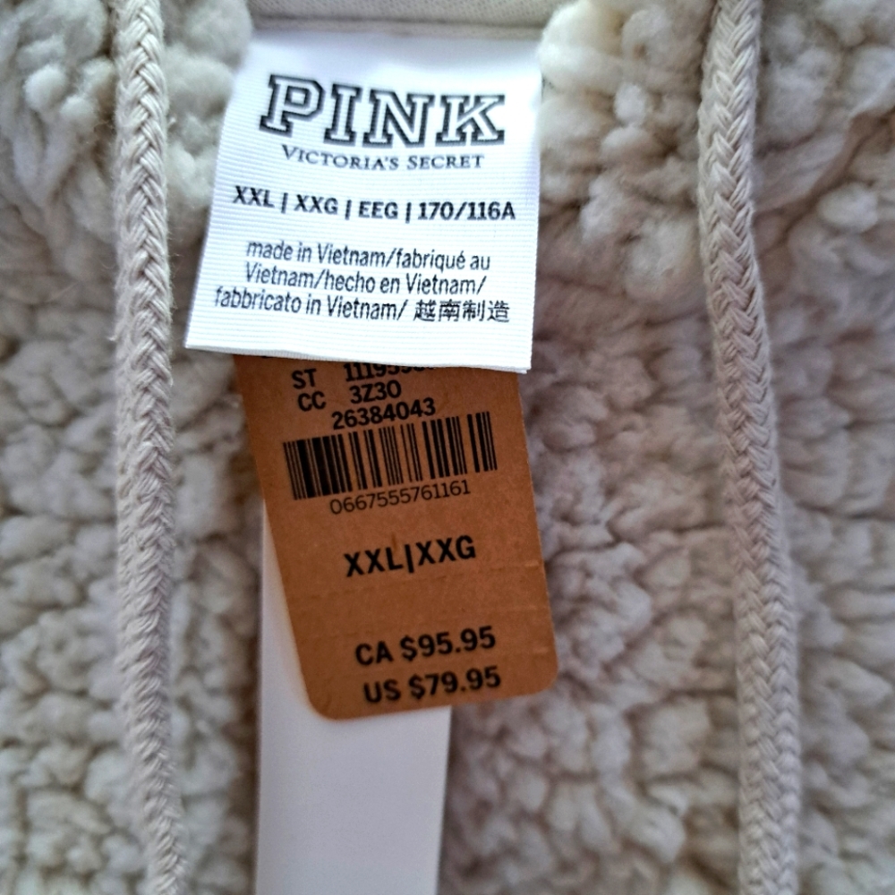 Victoria's Secret PINK Sherpa Hoodie XXL